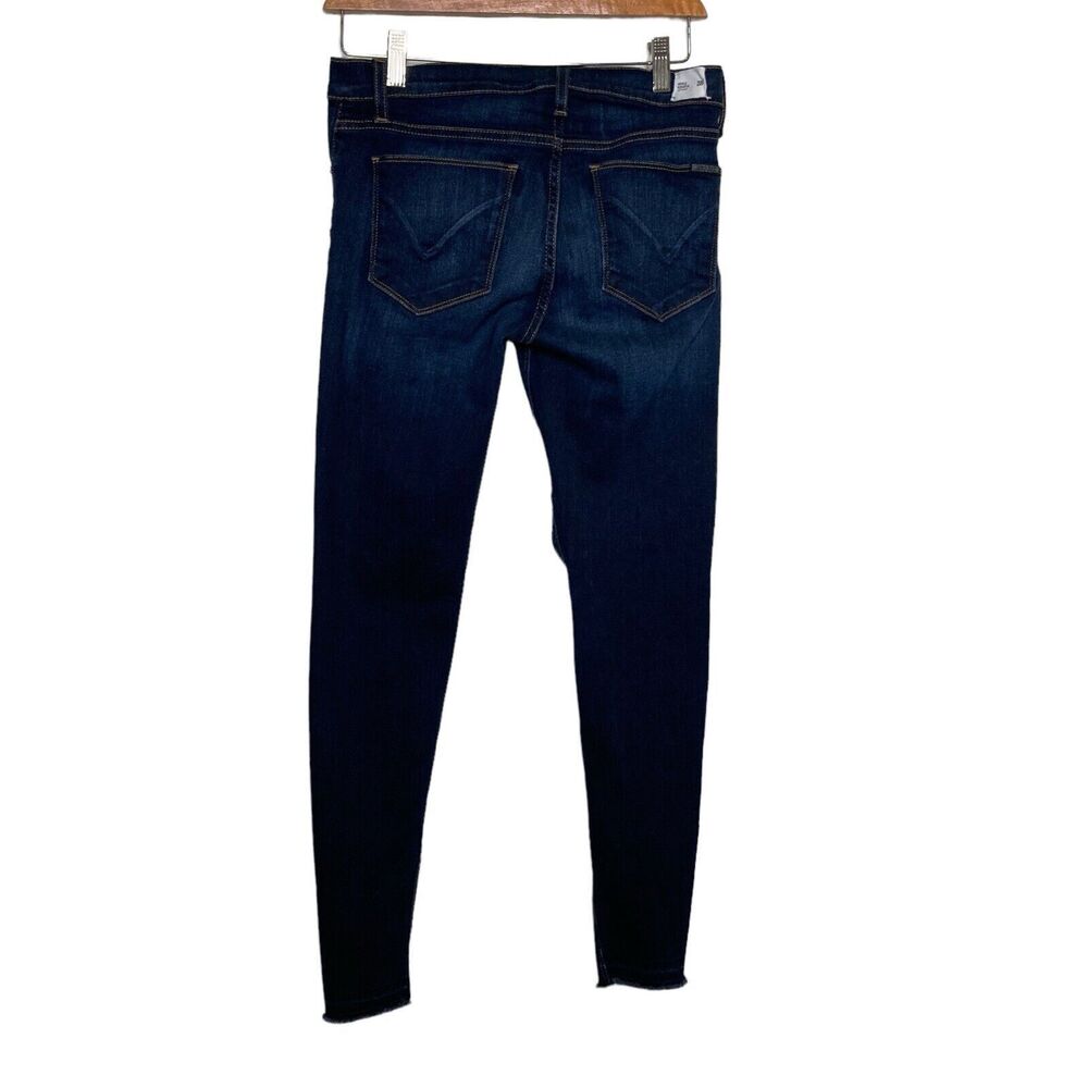 Hudson Jeans Women Size 28 Krista Ankle Super Skinny Released Raw Hem Blue Denim